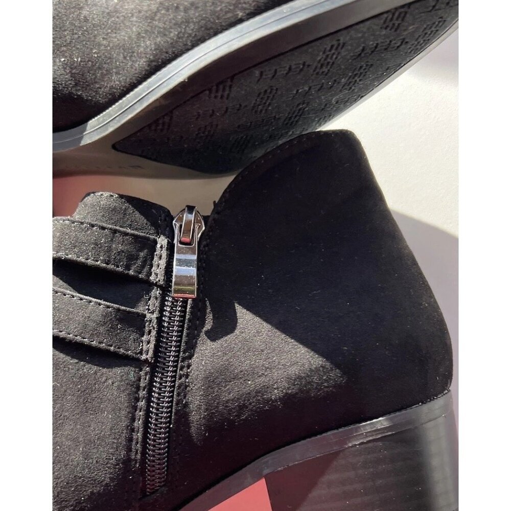 Italian Shoemakers Women’s Sz 7.5 LILAH Ankle Booties Black Strap Belt Western - Picture 6 of 15